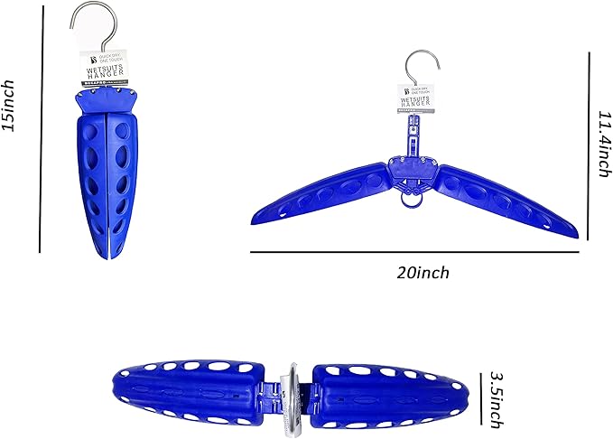 Wetsuit Hanger Foldable Surfing Suit Rack(Blue)