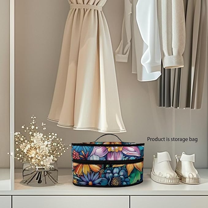 Mandala Iron Storage Case, Lightweight Foldable Steam Iron Case Bag for Women Dustproof & Easy to Carry Irons Carrying Storage Bag