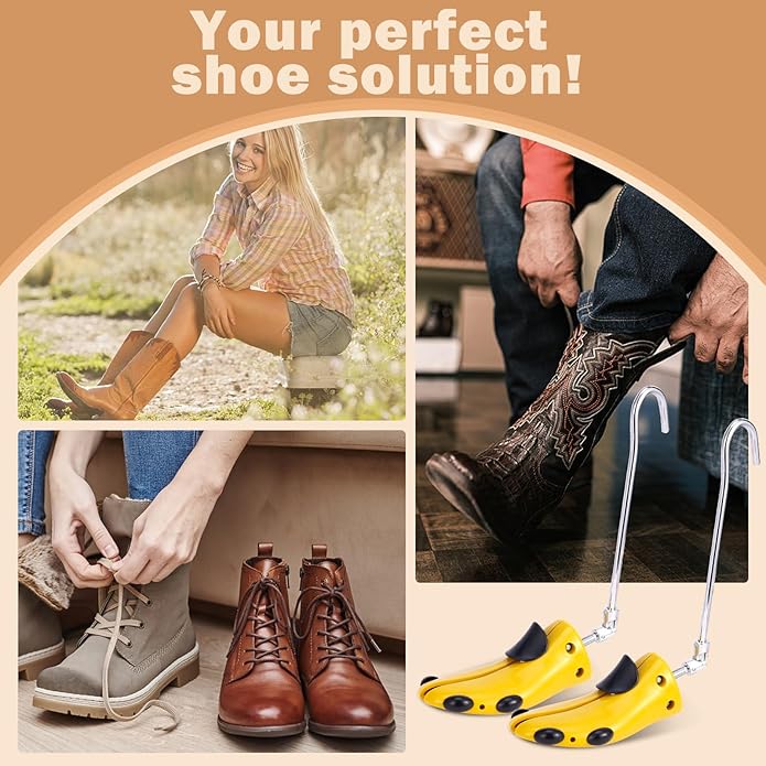 Boot Stretcher Men Women, Leather Shoe Stretcher for Thick Feet and Wide Feet, Adjustable Boot Widener Expander