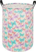 Storage Bins Toys Box Kids Baby Hamper Waterproof Laundry Basket Canvas Collapsible Gift Organizer Bin for Home/Dorm/Kitchen/Pet/Office/Closet/Shelf/Gift Baskets(Butterfly)