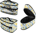 Lemon Watercolor Paint Iron Tote Case for Travel Mini Steam Iron Dustproof Protective Flower Printed Carrying Bag Universal for Most Iron with Handle