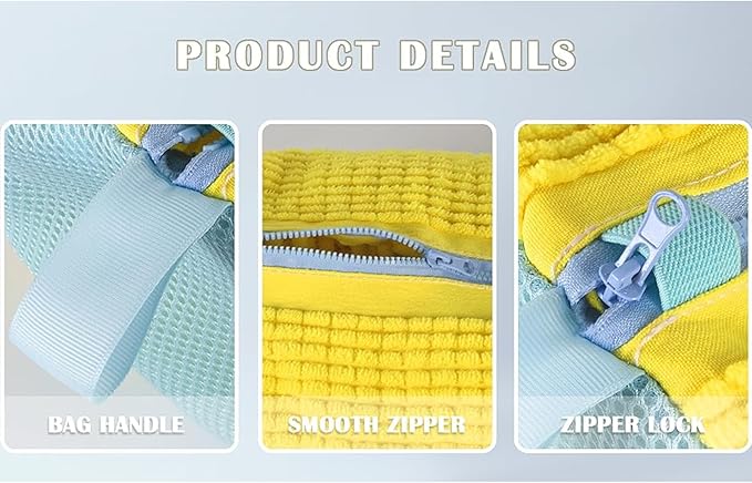 2 Shoe Laundry Bag & 1 Mesh Wash Bag Set – Sneaker Washing Bag for Machine Wash, Delicates Laundry Bags with Zipper for Shoes, Bras, Underwear, Sweaters & Activewear – Durable, Protective, Reusable