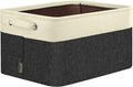 BALEINE 1 Pack Fabric Storage Bins for Shelves, Linen Storage Baskets for Organizing, Decorative Closet Bins for Clothes, Home (Black, 12"x8"x8")