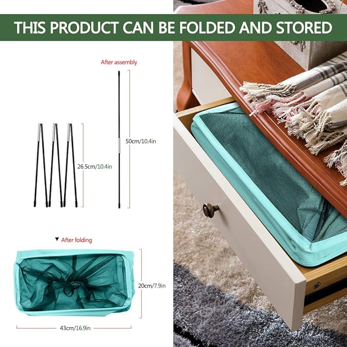 Slim Rolling Laundry Basket with wheel, IHOMAGIC Rectangle Storage Hamper - Thin Laundry Basket Corner Fittable Laundry Bin Flexible handle Laundry Sorter For Dormitory, Hotel, 39x18.5x58cm 41L, Blue