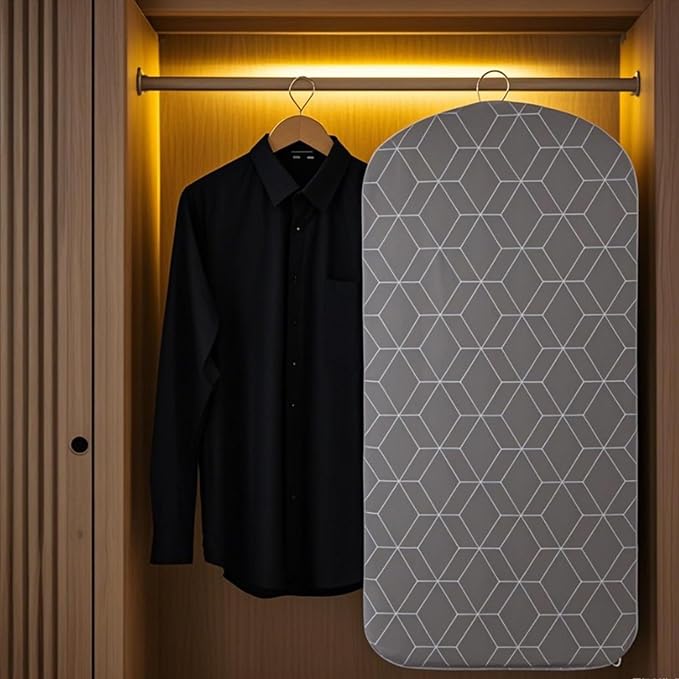 Foldable Hanging Steam Board,Over Door Steamer Mat for Clothes Steaming,360° Rotatable Hook,Heat-Resistant Steam Board Clothes Pad,Clothes Steamer with Stand & Clothing Rack for Steaming