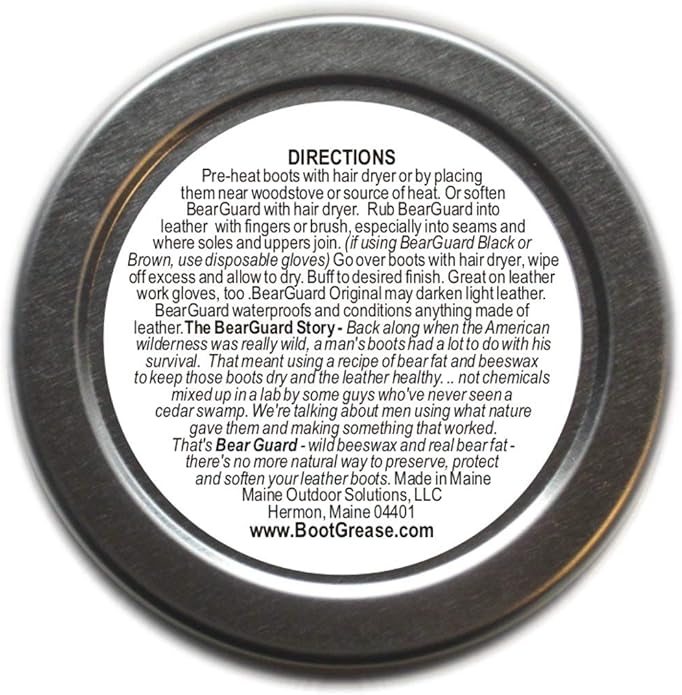 Bear Guard - Boot and Leather Waterproofing - Beeswax and Bear Grease