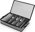 Silverware Organizer Chest,Silverware Storage Box,Stackable Flatware Storage Case,Spoon Organizer,Tableware Storage Box With 4 Dividers for Moving Transport,Kitchen Utensil cutlery Organizer