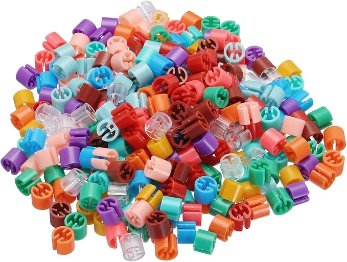 MECCANIXITY Clothes Hanger Markers Blank Tags Fit 3.5mm Rod for Garment Color Coding Red 12 Multicolor 600pcs