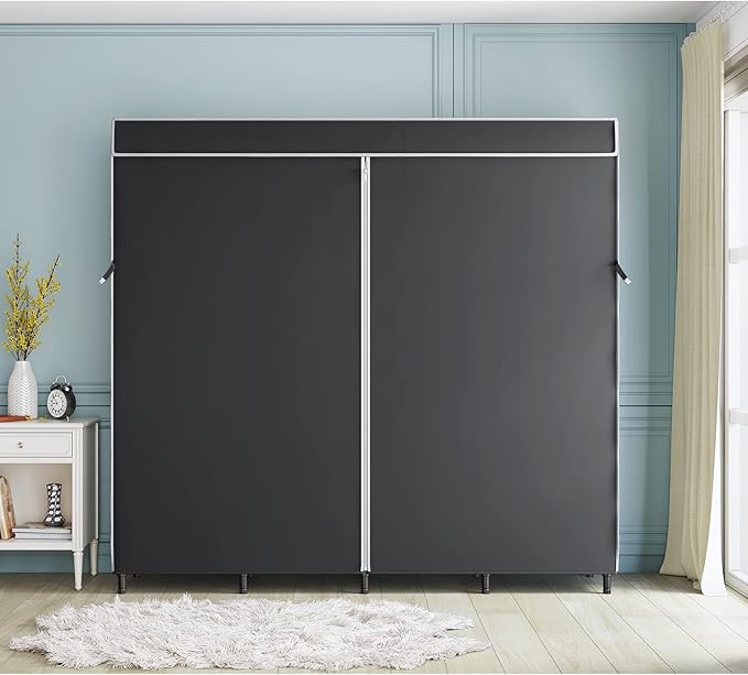 VIPEK Cover ONLY for V40/V40S/V40S i1/V40 Pro Garment Rack, Dustproof Oxford Fabric Clothing Rack Cover with Zipper, 77" L X 16.9" W X 73.8" H, Black