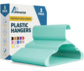 Lifemaster Plastic Clothes Hangers – Heavy Duty Hanger Set, for Organizing Clothes, Dresses, and Coat, Holds Up to 5 lbs, Space-Saving Hangers with Non-Slip Shoulder Grooves, Pack of 5, Aqua