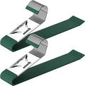 IPOW 4MM Heavy Duty Metal Pants Hangers, 24 Pack Jean Hangers for Closet, Open Ended Clothes Hanger for Pant Slack Trouser Scarf, Space Saving, Non Slip, Dark Green