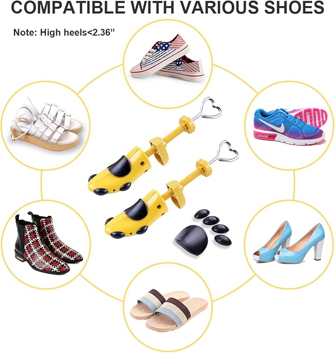 cyrico Shoe Stretcher Women 4-way Shoe Expander Widener Shoe Tree Shape for Wide Feet