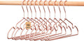 Rose Gold Metal Wire Children Baby Non Slip Toddler Infant Newborn Kids Hangers,12.6" Space Saving Baby Clothes Coat Children's Closet Durable Hangers 10 PCS