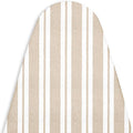 Encasa XO Ironing Board Cover and Pad 54"x15" - 4mm Felt Large Iron Board Cover with Padding, Stain-Safe Dye, Non Slip, Elastic Bungee Cord Tightening, Heat Resistant Franca Beige Stripes