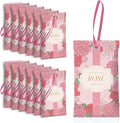 SCENTORINI Scented Sachets for Drawers and Closets, Rose Scent 14 Pack, Long-Lasting Sachets Bags, Closet Freshener Sachet for Drawers, Suitcases, Handbags, Wardrobe Freshener