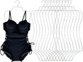 Body Shape Swimsuit Bikini Hanger Wire Display Hangers for Lingerie Bathing Suits Swimwear Clothes Coat (20, Silver)