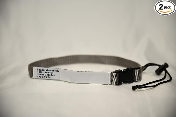 with Sock Snare, Premium Grey Laundering Strap, Package of 2