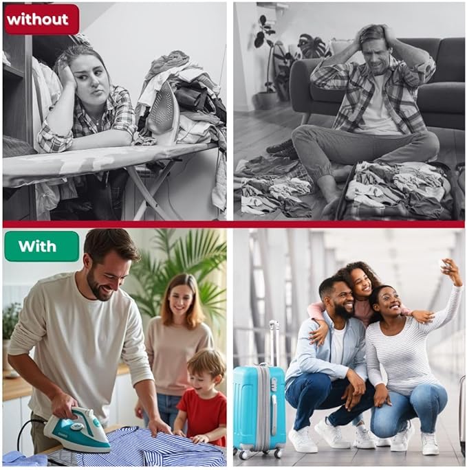 Premium Ironing Mat 39" X 18,5" Heat Resistant Silicone Iron Rest Non Slip Magnetic Portable Pad Table Top Countertop Quilted Insulating Travel Quilting Cover Scorch Mesh Blanket Over The Door