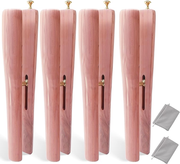 Cedar Boot Tree for Tall & Cowboy Boots, Adjustable Boot Stretcher Calf, 100% Natural Cedar, Reduce Creases Sagging