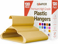 Plastic Clothes Hangers – Heavy Duty Hanger Set, for Organizing Clothes, Dresses, and Coat, Holds Up to 5 lbs, Space-Saving Hangers with Non-Slip Shoulder Grooves, Pack of 120, Yellow