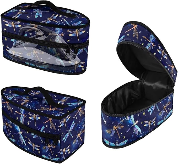 Steam Iron Storage Case Compatible with Most Iron, Lightweight Decorative Iron Portable Storage Bag for Clothing Store, Dragonfly