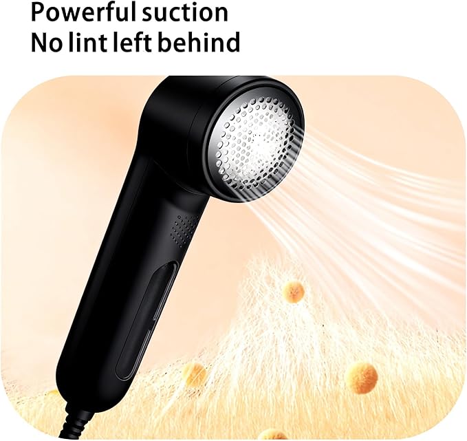 Fabric Shaver, Electric Lint Remover Rechargeable with 2 Replaceable Blades, 3 Speeds, Digital LED Display to Remove Pilling for Clothes, Furniture, Sweater, Couch, Blanket (Black)