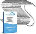 WHITECLOUDZ 30-Pack Silver S Hooks for Hanging Plants, Stainless Steel S hooks for hanging heavy-duty, Closet Hooks for Hangings Clothes, Durable kitchen hooks for hangin Utensils, Pots, Clothes & Bag