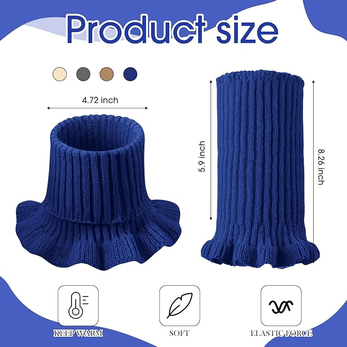 JenPen Winter Fake Turtleneck for Women Dickey Collar Knitted Detachable Half Top Mock High Turtleneck Neck Warm Faux Collar