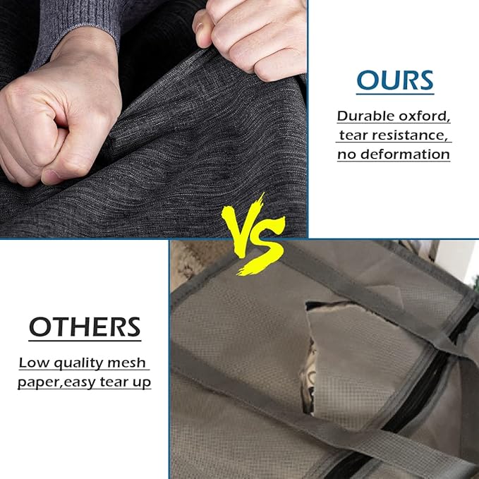 MISSLO 40" Heavy Duty Garment Bags for Travel Moving Bags sturdy Oxford Fabric Suit Bags for Closet Storage Men Suit Covers Hanging Clothes Bag