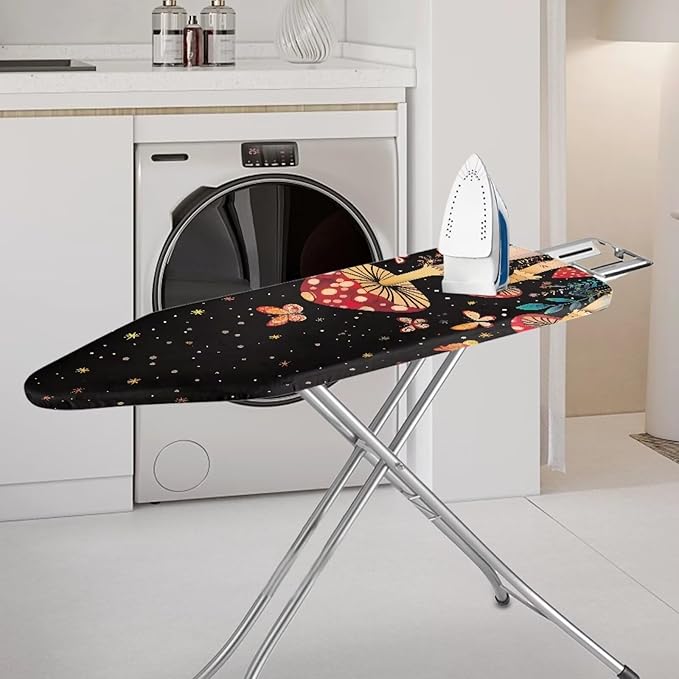 Ironing Board Cover,Ironing Mat,Mushroom Ironing Board Cover,Table Top Ironing Board Cover,Tabletop Ironing Board Cover,Chic Mushroom Print Large