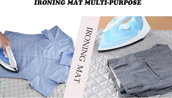 1Pcs Magnetic Ironing Mat Blanket,Portable Ironing Board,Foldable Ironing Pad,Iron Board Alternative Cover for Table Top, Home, Laundry, Travel, Office, RV 33"X 18"