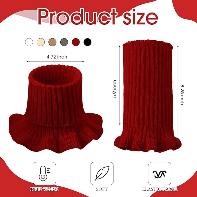 JenPen Winter Fake Turtleneck for Women Dickey Collar Knitted Detachable Half Top Mock High Turtleneck Neck Warm Faux Collar
