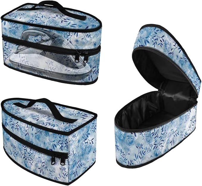 Tie Dye Branch Clothes Iron Storage Case Fits for Accessories Travel Irons Colorful Wear-resistant Iron Storage Cover with Zipper Handle