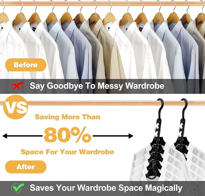 24-Pack-Closet-Organizers-and-Storage,Closet-Organizer-Hangers 5 Holes Hangers-Space-Saving for Heavy Clothes Wardrobe Closets,Dorm-Room-Essentials