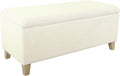 HomePop Storage Bench, Pearl Cream, Rectangle