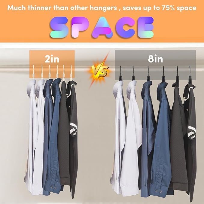 DEDU Plastic Clothes Hangers 20 Pack, Extra Thick Wide Shoulder Coat Hangers with 360° Swivel Hook Non Slip, Sweater Hangers Suit Hanger for Suits, Sweater, Dresses, Pants (Beige)