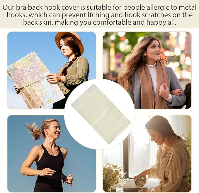 3-Pack Breathable Cotton Bra Hook Covers | Soft Back Strap Pads | Stop Bras Chafing & Hooks Irritation