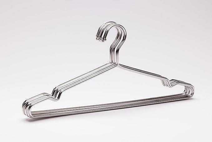 Heavy Duty Silver Metal Hangers 10 pcs New