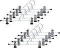 Mawa by Reston Lloyd Non-Slip Space-Saving Clothes Hanger For Pants & Skirts with Two Non-Slip Clips, Style K/30D, 12-Inch, Set of 10, Black