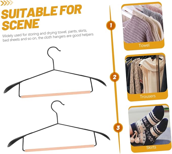 Ciieeo 5pcs Clothes Hanger Sturdy Wide-Shoulder Design for Closet Organization Smooth Edges for Coats Suits and Space-Saving Storage