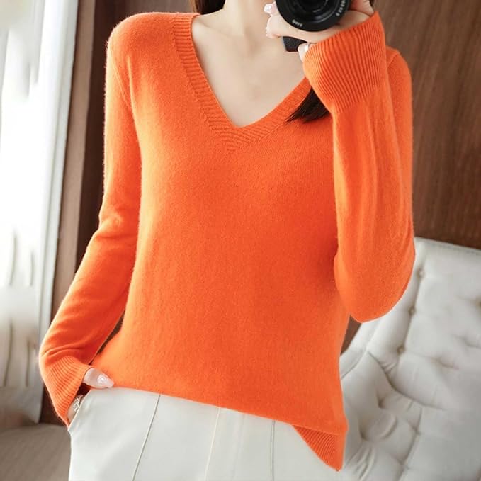 Merino Wool Cashmere Sweaters for Women 2025 Oversized Soft Sweater Long Sleeves Casual Loose Pullover Knitted Tops