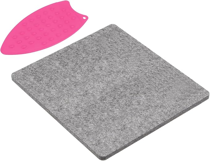 HARFINGTON Wool Pressing Mat 14" x 13" Wool Ironing Pad Sewing Notions for Crafts Quilter Quilting