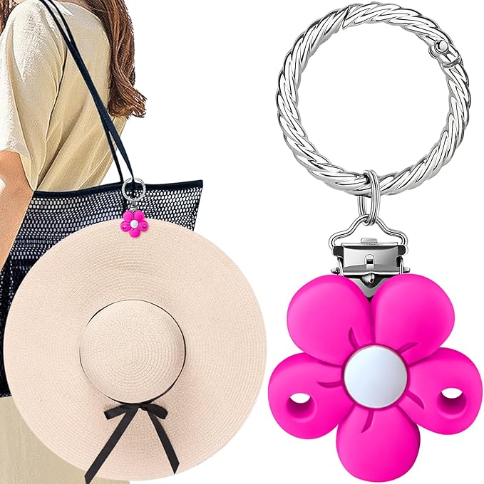 Hat Clip - Hat Holder for Travel on Bag - Silicone Hands Free Hat Clip for Purse Luggage - Protect Hat from Falling