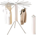 Tripod Clothes Drying Rack,Space Saving Laundry Drying Rack,Drying Rack Clothing Foldable,Clothes Dryer Rack,Folding Cloth Rack for Laundry,16 Aluminium Poles