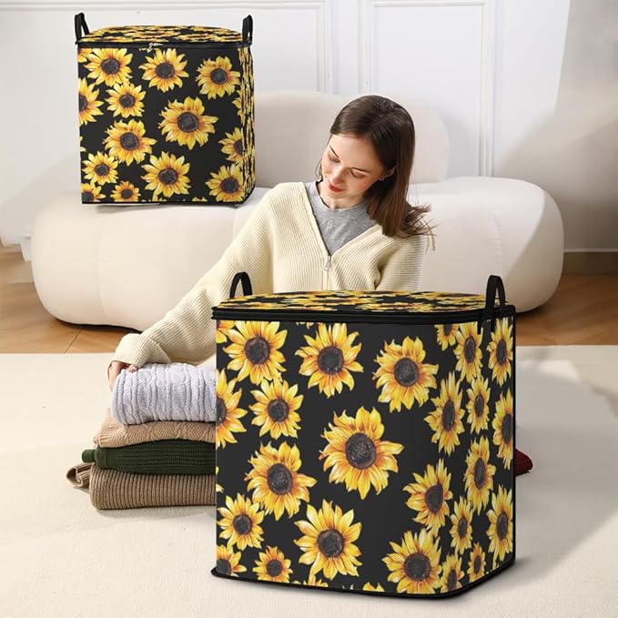 2pcs closet organizers and storage under bed,clothing blanket sweater sheet bedding comforter duvet quilt pillow toy storage bags with lids,dorm room essentials for containers 95L