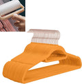 Velvet Hangers,Felt Hangers,Non-Slip Clothes Hanger, Multifunctional Space Saving Clothes Hangers for Wedding Dress & Dress Clothes(Orange 2,30pcs)
