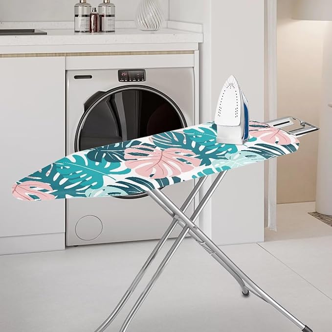 SEANATIVE Tropical Leaves Ironing Board Cover and Pad 54x15 Iron Board Replacement Cover Non-Slip Stretchy Cover Home Decorations