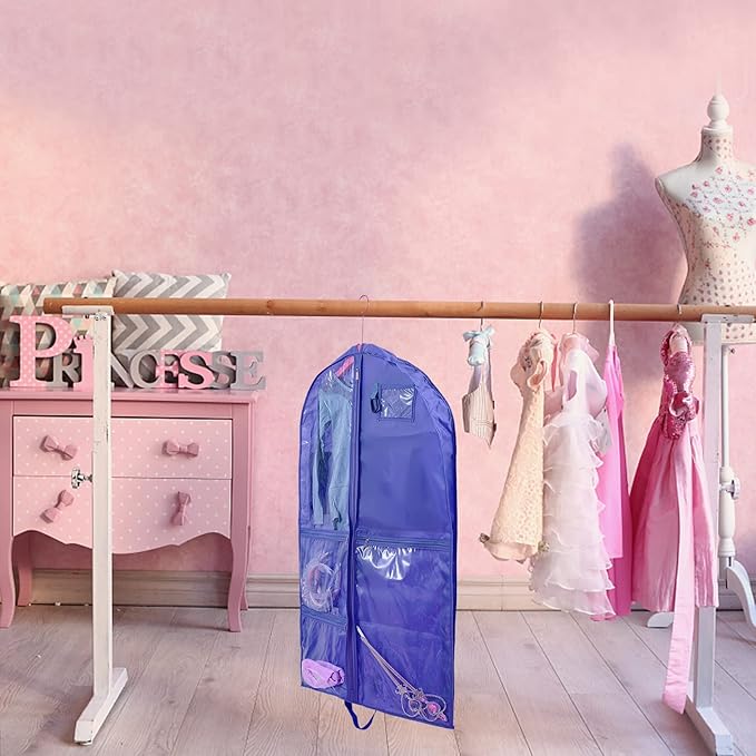 Dance Costume Garment Bags for Dancers,Garment Bag 40 Inch for Dance Competitions,Garment Bags For Travel Hanging Clothes,Waterproof Hanging Clohtes Storage Garment Bag.