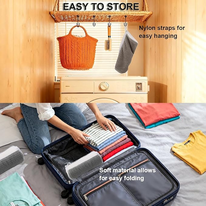 Shoe Washing Machine Bag,Blue and white stripes Mesh Shoe Washing Bag for Washing Machine - Large Size Fits various Shoes, Chenille Fabric Protection, Zipper Laundry Bag for Sneakers (2 Pcs) (Grey)