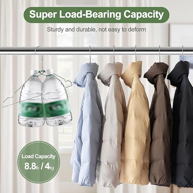 200 Pack Bulk Metal Clothes Hangers, Heavy Duty Wire Coat Hangers, Non-Slip, Ultra Thin Space Saving Hangers for Closet, Shirts, Suits, Pants, 16 Inch